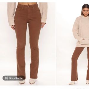 Fashion Nova - Mojave Bootcut Jeans - Chocolate